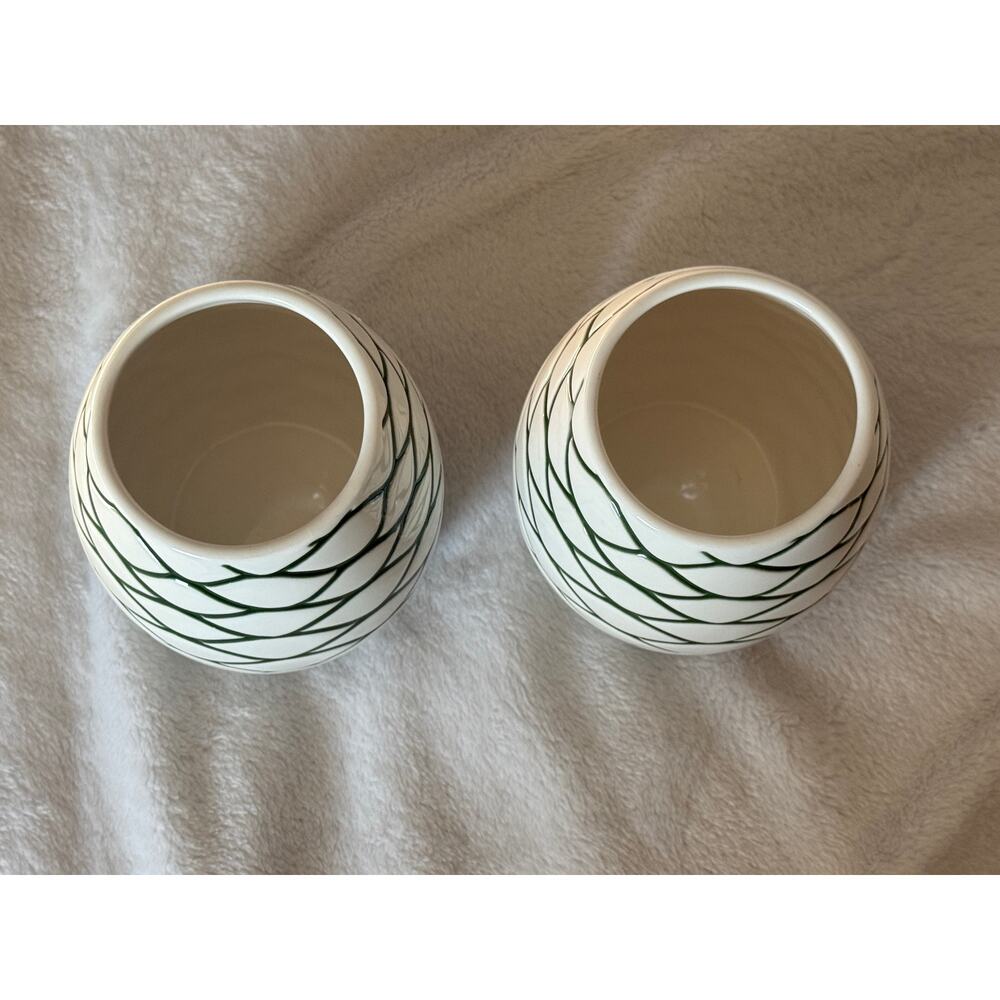 VTG Patrón Tequila Ceramic Agave Piña Tiki Mugs (Set of 2) - Picture 3 of 8